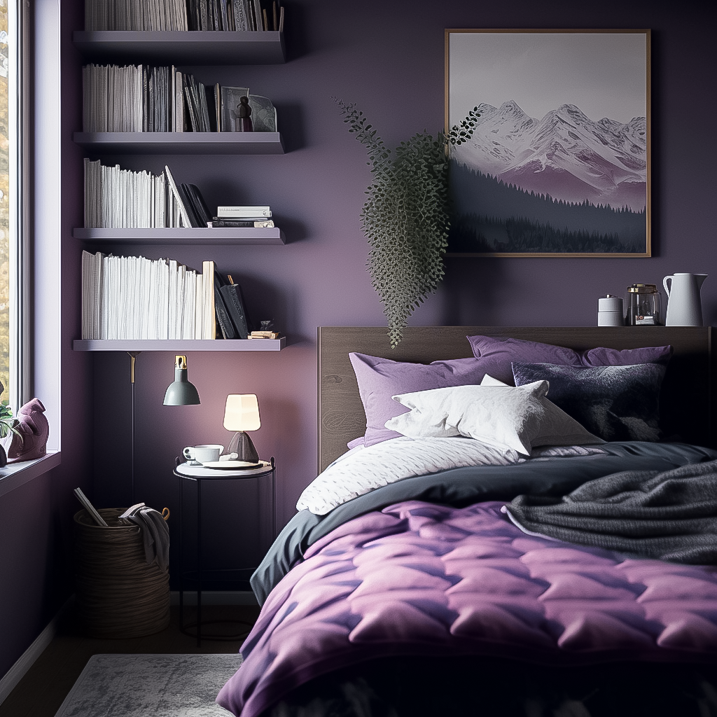 chambre scandinave fonce